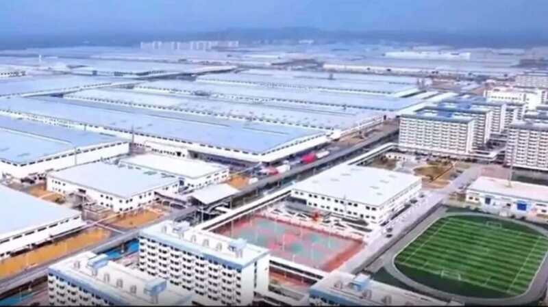 Китайская компания BYD строит огромный завод, занимающий площадь 130 квадратных километров
